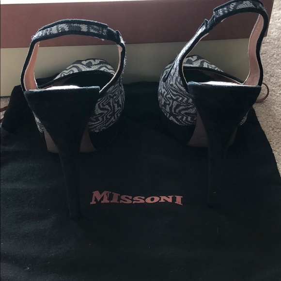 Missoni peep toe sling back sexy heels - wore once - Picture 5 of 6